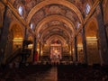 The interiors of St John\'s Co-Cathedral Valetta Malta Royalty Free Stock Photo