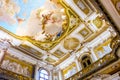 Interiors of Villa Pisani painted fresco ceiling balcony