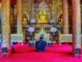 Wat Chedi Luang is a Buddhist temple in the historic centre of Chiang Mai, Thailand