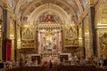 Interiour of the beautiful catholic church Saint John in Valletta