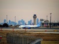 Interjet Airlines Airbus airplane ready for takeoff. Royalty Free Stock Photo