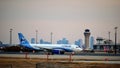 Interjet Airlines Airbus airplane ready for takeoff.