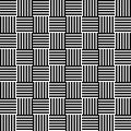 Interlace pattern with alternating squares with lines Royalty Free Stock Photo