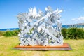 ` Interlace ` is a sculptural artwork by Albert Paley at the Sculpture by the Sea annual events free to the public sculpture.