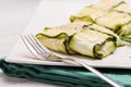 Interlaced courgettes or zucchini slices Royalty Free Stock Photo