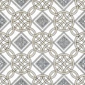 Interlaced Geometric Pattern with Diamond Motifs Royalty Free Stock Photo