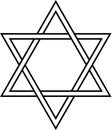 Interlaced Hexagram Star of David Royalty Free Stock Photo