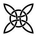 Celtic quad knot with interlaced circle, Celtic form of a cross Royalty Free Stock Photo
