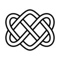 Celtic love knot with interlaced hearts Royalty Free Stock Photo