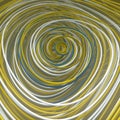 Interlacing abstract yellow colored curves. Computer generated geometric pattern. 3D rendering Royalty Free Stock Photo