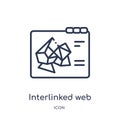 Interlinked web icon from web outline