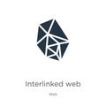 Interlinked web icon vector. Trendy flat interlinked web icon from web collection isolated on white background. Vector