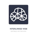 interlinked web icon on white background. Simple element illustration from Web concept