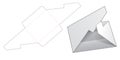 Interlock envelope die cut template