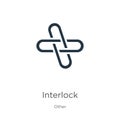 Interlock icon vector. Trendy flat interlock icon from other collection isolated on white background. Vector illustration can be
