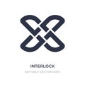 interlock icon on white background. Simple element illustration from Other concept