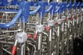 Interlocked Luggage Carts, close-up