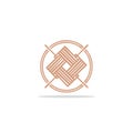Interlocking Abstract Geometric Pattern Logo Design Royalty Free Stock Photo