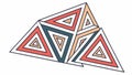 Interlocking Abstract Geometric Triangle Pattern Design, vector design Generative AI Royalty Free Stock Photo