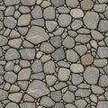 Interlocking arrangement of various sizes and shapes of cobblestones, predominantly Royalty Free Stock Photo
