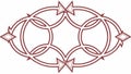 Interlocking Arrows Pattern, Directional Flow Vector, vector design Generative AI Royalty Free Stock Photo