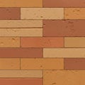 Interlocking bricks form a wall pattern with varying earthy tones of reddish-brown, Royalty Free Stock Photo