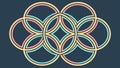 Interlocking Celtic Knots: Intricate Geometric Pattern, vector design Generative AI Royalty Free Stock Photo