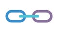 Interlocking chain link. Connection and unity symbol, vector design Generative AI Royalty Free Stock Photo
