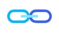 Interlocking Chain Link Connection Vector Icon, vector design Generative AI Royalty Free Stock Photo