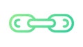 Interlocking chain link icon, connection and strength symbol. vector design Generative AI Royalty Free Stock Photo