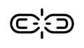 Interlocking Chain Link Icon, Connection URL Hyperlink, vector design Generative AI Royalty Free Stock Photo
