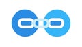 Interlocking chain link icon, symbolizing connection and unity, vector design Generative AI Royalty Free Stock Photo
