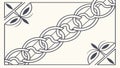 Interlocking Chain Link Pattern, Abstract Border Design, vector design Generative AI Royalty Free Stock Photo
