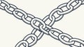 Interlocking Chains, Strength and Connection Symbol, vector design Generative AI Royalty Free Stock Photo