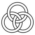 Interlocking Circles Trinity Knot Symbol Unity Connection