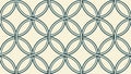 Interlocking circular chain pattern vector, classic decorative border. vector design Generative AI Royalty Free Stock Photo