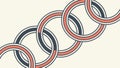 Interlocking Circular Chain Pattern Vector, vector design Generative AI Royalty Free Stock Photo