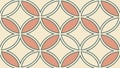 Interlocking Circular Geometric Pattern, Elegant Abstract Design, vector design Generative AI Royalty Free Stock Photo