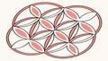 Interlocking Circular Patterns, Continuous Flow Design Art, vector design Generative AI Royalty Free Stock Photo