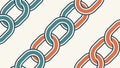 Interlocking Colored Chains Pattern Background, vector design Generative AI Royalty Free Stock Photo