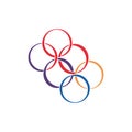 Interlocking Colorful Rings Vector Design