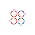 Interlocking Colorful Rings Vector Design