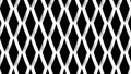 Interlocking diamond pattern with a black background, featuring elongated white shapes forming a lattice design Royalty Free Stock Photo