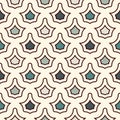 Interlocking figures tessellation background. Repeated geometric shapes. Ethnic mosaic ornament. Oriental wallpaper