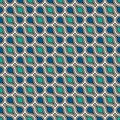 Interlocking figures tessellation background. Repeated geometric shapes. Ethnic mosaic ornament. Oriental wallpaper