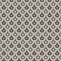 Interlocking figures tessellation background. Repeated geometric shapes. Ethnic mosaic ornament. Oriental wallpaper