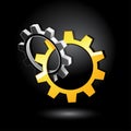 Interlocking gears Royalty Free Stock Photo