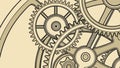 Interlocking gears and cogs, industrial precision and motion design, vector design Royalty Free Stock Photo
