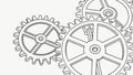 Interlocking Gears and Cogs Seamless Mechanical Pattern, vector design Generative AI Royalty Free Stock Photo