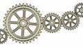 Interlocking Gears Design, Symbolizing Mechanics and Industrial Progress, vector design Generative AI Royalty Free Stock Photo